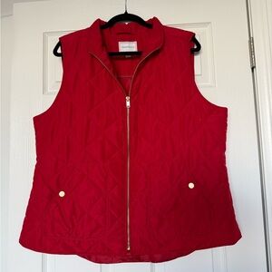 CHARTER CLUB RED & GOLD VEST